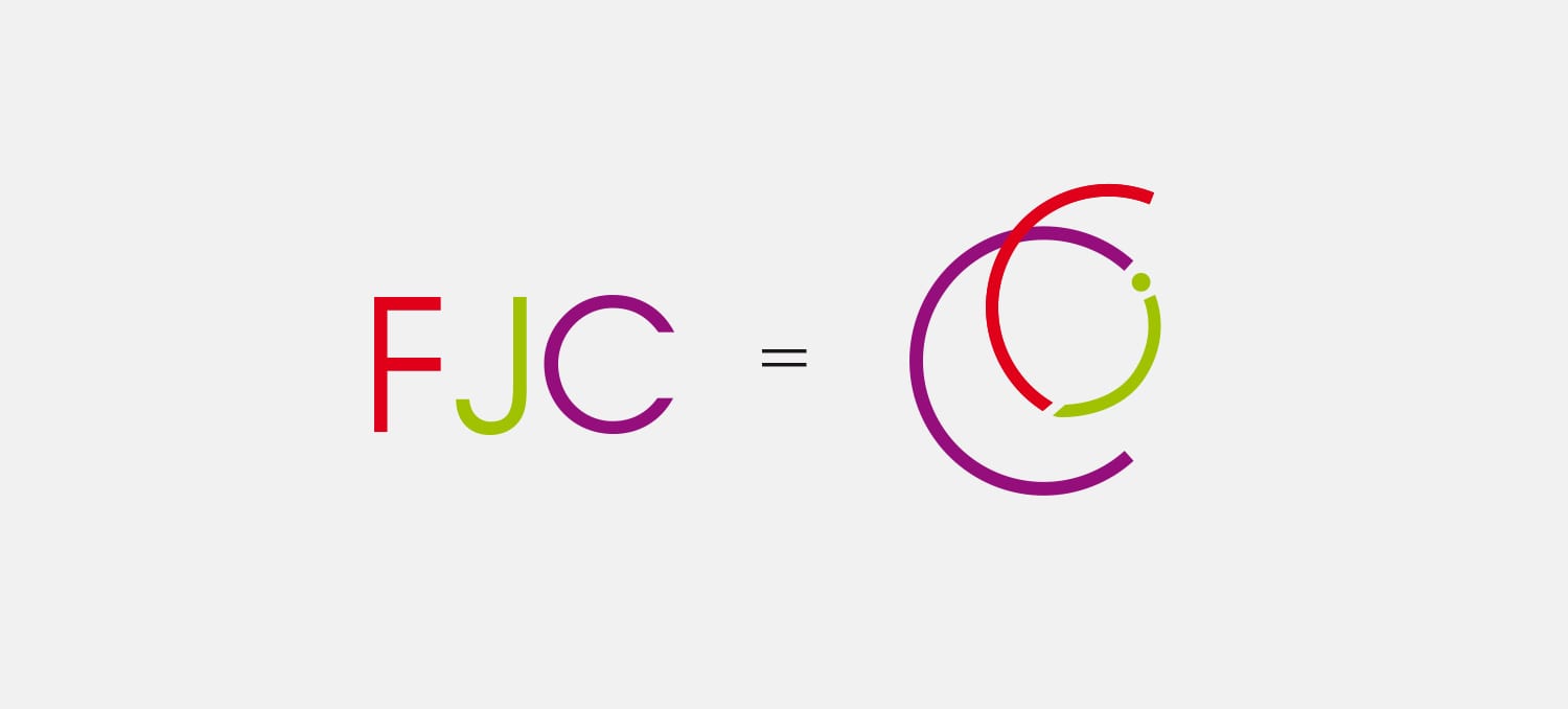 Recherche créative et concept du logo du cabinet FJC Avocats