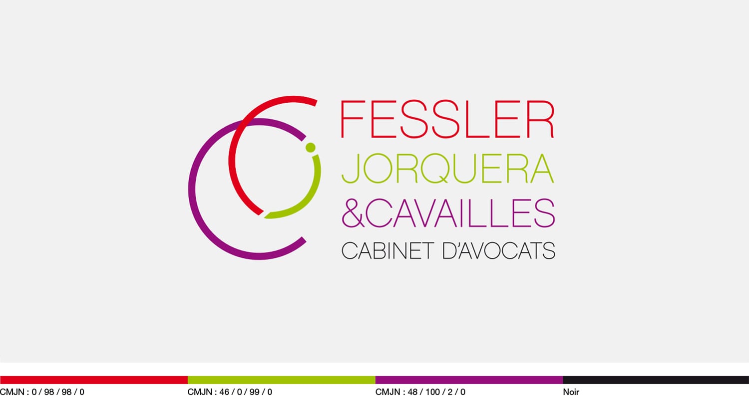Logo créé pour le cabinet Fessler, Jorquera et Cavailles